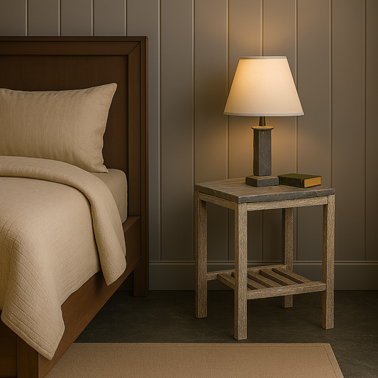 Aurevia Stone-Top Side Table Collectio