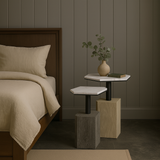 Hexa Marble Nesting Tables