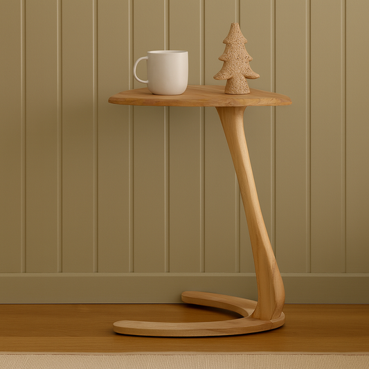 Serenica C-Shaped Wooden Accent Table Collection