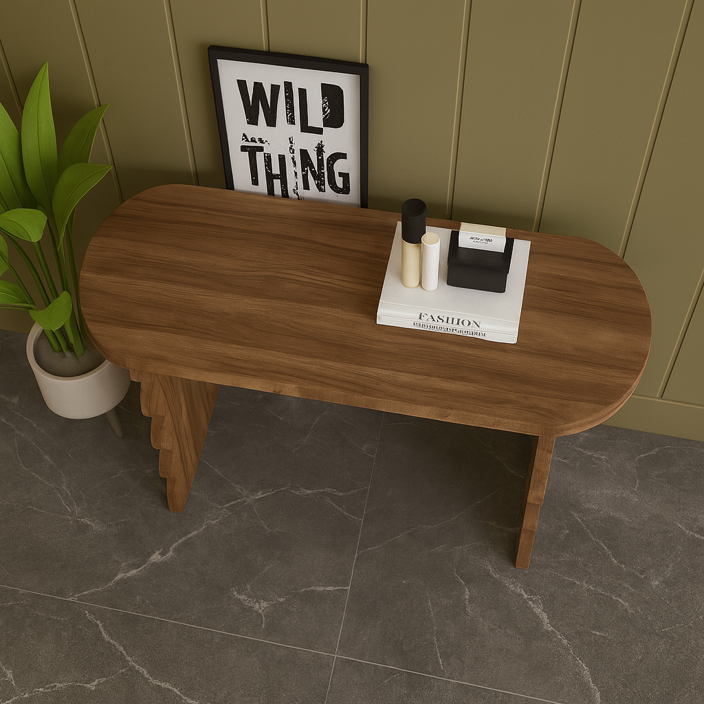 Wave Line Table WaveLine Wooden Console Table Collection – THEOMLIVING