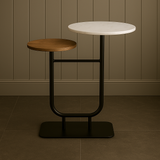 Duetto Marble & Wood Accent Table Collection