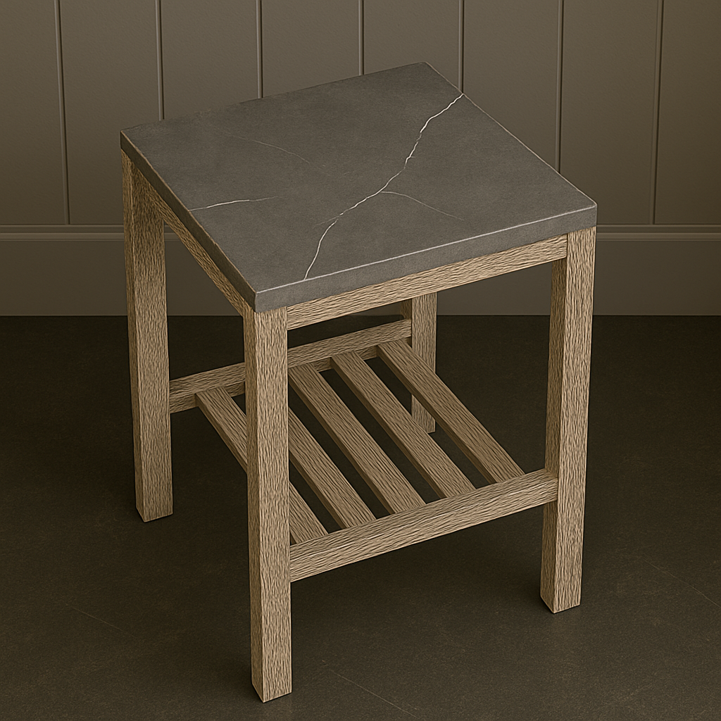 Aurevia Stone-Top Side Table Collectio