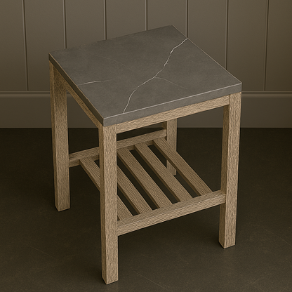 Aurevia Stone-Top Side Table Collectio