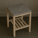 Aurevia Stone-Top Side Table Collectio