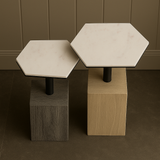 Hexa Marble Nesting Tables