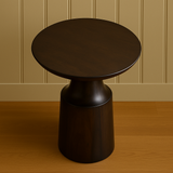Obsidian Pedestal Side Table Collection