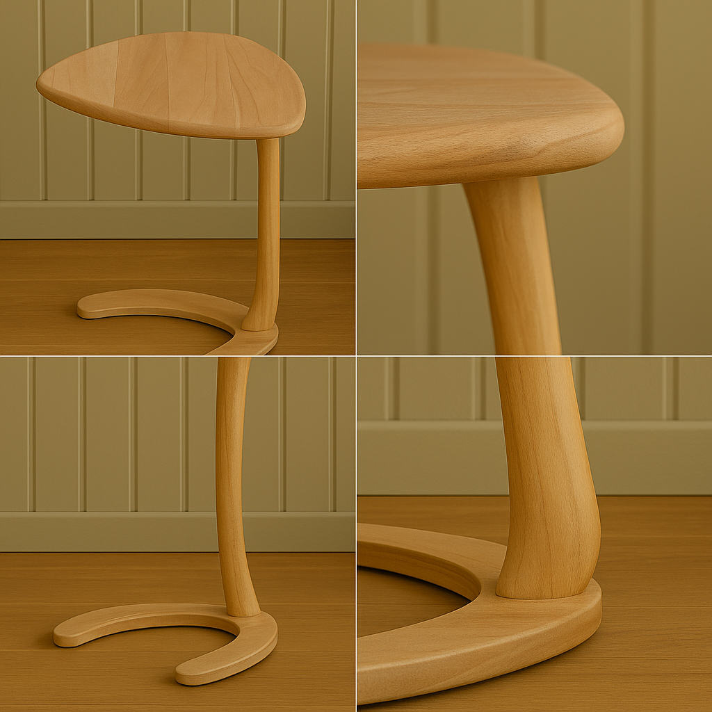 Serenica C-Shaped Wooden Accent Table Collection