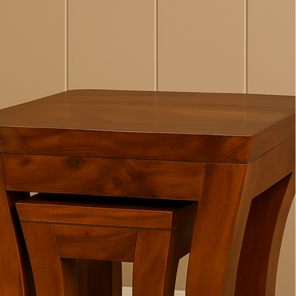 CurveNest Wooden Sidetable (Set of 2) Collection