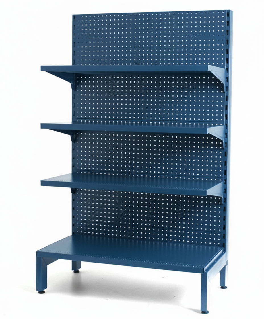 Perforated Display Rack | Heavy-Duty Metal Retail Shelving Unit | SRK Modular Furniture