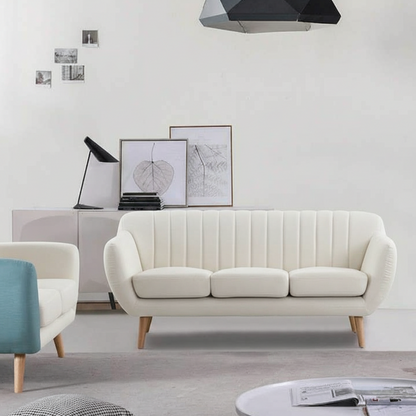 Aurelia Modern Fabric Sofa | Soft Aqua Blue Upholstery | Theom Living