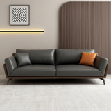 Aristo Luxe Leather Sofa | Modern Wooden Frame Sofa | Theom Living