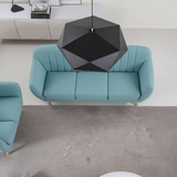 Aurelia Modern Fabric Sofa | Soft Aqua Blue Upholstery | Theom Living