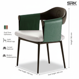 Modern Designer Accent Chair | Black & Brown Upholstered Dining / Office Chair | SRK Modular Furniture