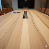 Modern Conference Table – Maple Finish with Aluminum Base | SRK Modular Furniture Co.