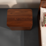 Solid Wood Bedside Table with Drawers – Modern Nightstand Storage Cabinet for Bedroom Furniture