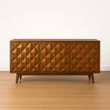 GeoPattern Mid-Century Wooden Sideboard