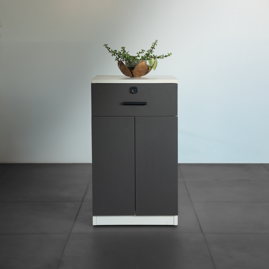 Compact Office Storage Cabinet with Drawer & Shutter – SRK Modular Furniture Co.