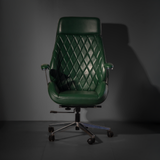 Premium Green Quilted Leather Executive Office Chair – SRK Modular Furniture Co.