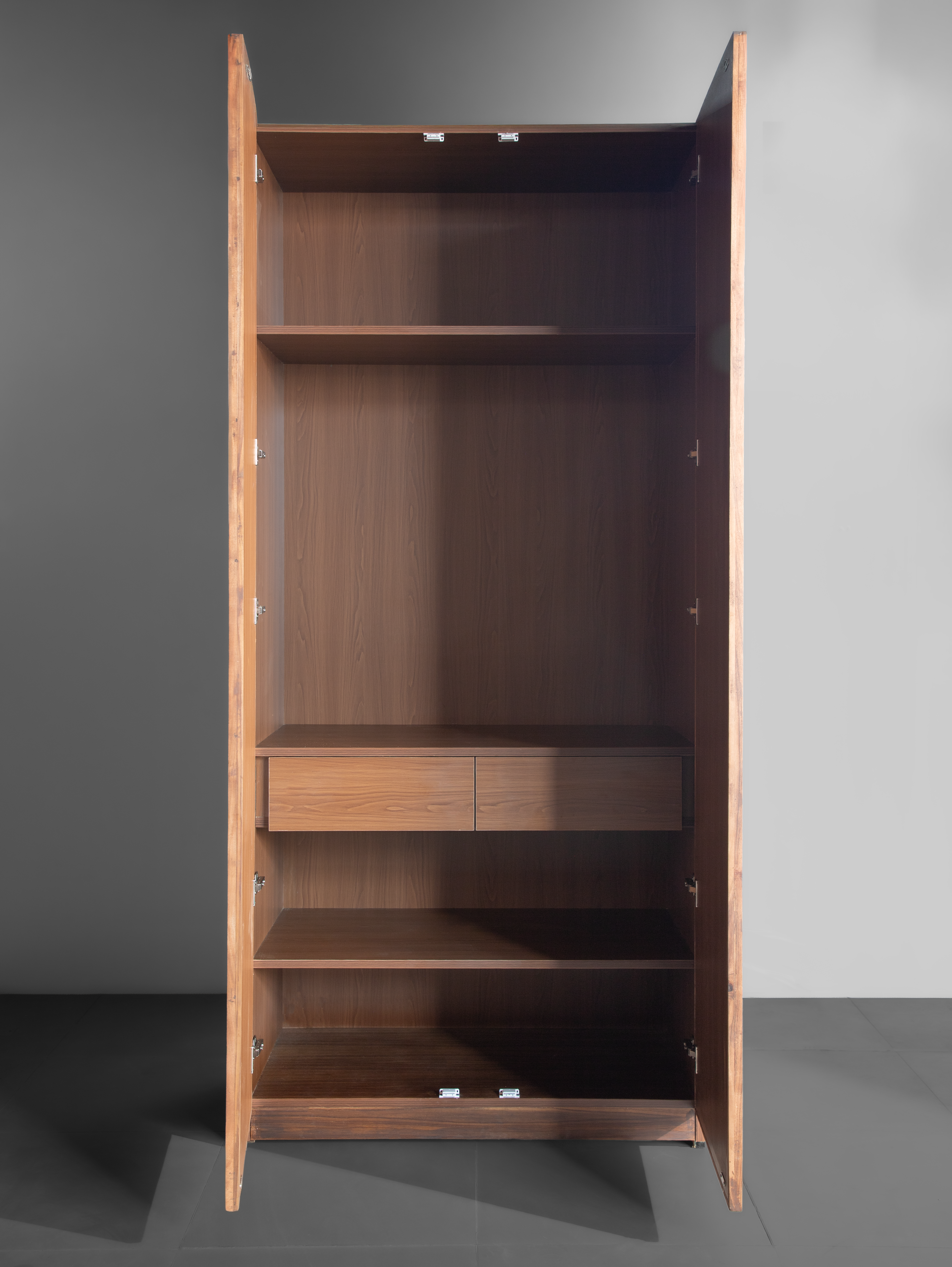 Solid Wood Wardrobe with Natural Rattan Doors – SRK Modular Furniture Co.