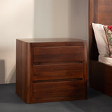 Solid Wood Bedside Table with Drawers – Modern Nightstand Storage Cabinet for Bedroom Furniture
