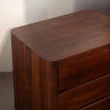 Solid Wood Bedside Table with Drawers – Modern Nightstand Storage Cabinet for Bedroom Furniture