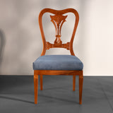 Solid Wood Carved Dining Chair – Classic Wooden Chair with Cushioned Seat for Dining Room, Living Room & Office