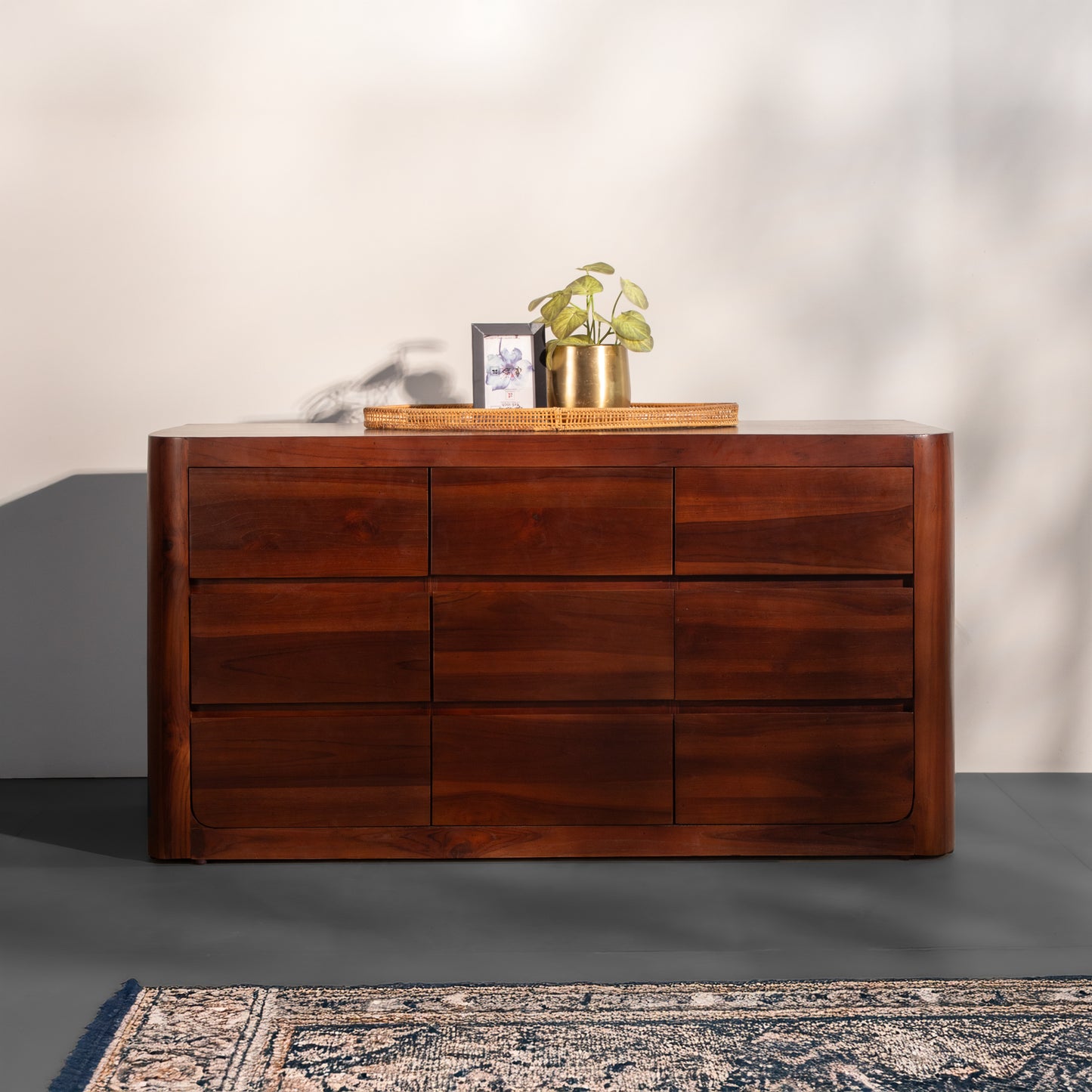 Solid Wood Chest of Drawers – Modern 6-Drawer Dresser for Bedroom Storage & Living Room Furniture