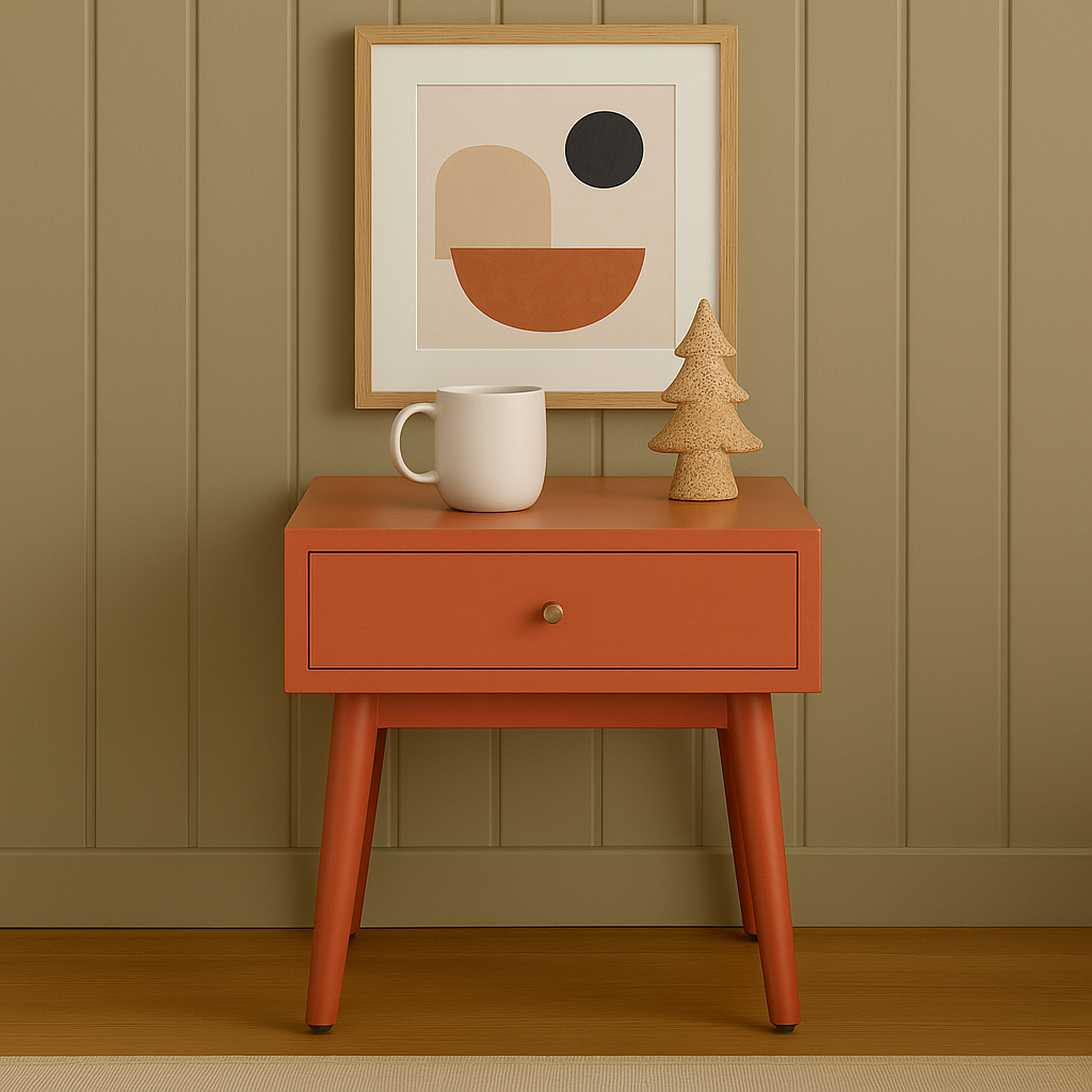 Aurelia Terracotta Wooden Side Table Collection