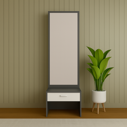 Arista Minimalist Wooden Dressing Table with Mirror