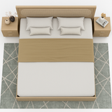 Cane Harmony Bed with Side Table