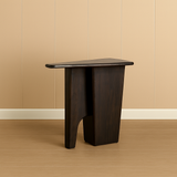 Asymmetrical Triangular Wooden Side Table Collection