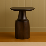 Obsidian Pedestal Side Table Collection