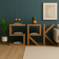 SRK Wooden Console Shelf – Modern Letter Design