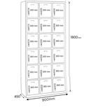 Industrial 18-Door Locker Cabinet | Heavy-Duty Steel Storage | SRK Steel Furniture