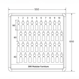 Wall-Mounted Key Storage Cabinet | 48-Key Organizer Box | SRK Modular Furniture