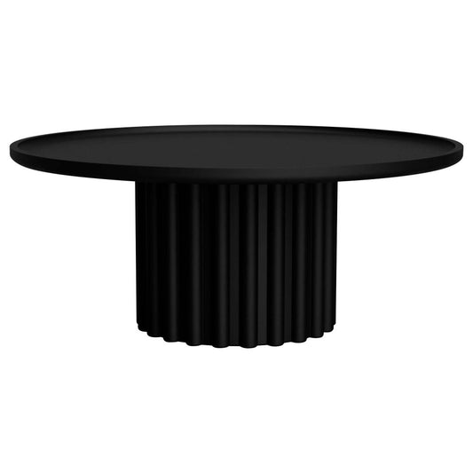 Vintage Charcoal black finish Finish Coffee table Made of Solid Wood for living room