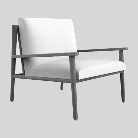 Cushioned Chair Wooden Legs For Lounge Chair in Solid Wood Light Black Finish