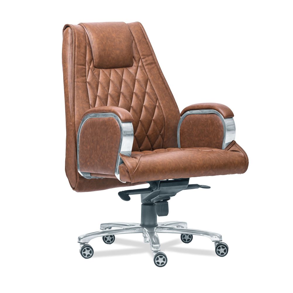 High Back Boss Chair with High Quality Executive Leather Chairs with Genuine Leather Luxury Wood Office Furniture