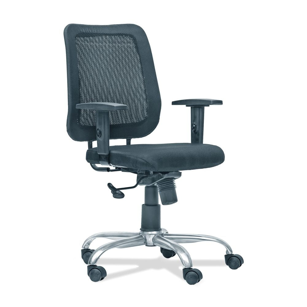 Office Mid Back Ergonomic Chair with Cushion Seat And Armrests Mesh Study Arm Chair