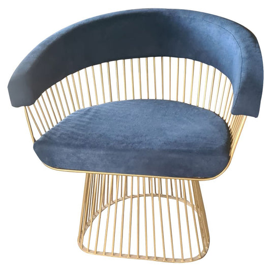 Upholstered Chair in Metal Frame