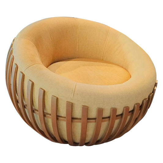 Upholstered Chair in Metal Frame