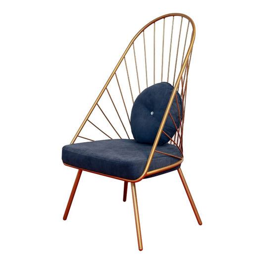 Upholstered Chair in Metal Frame