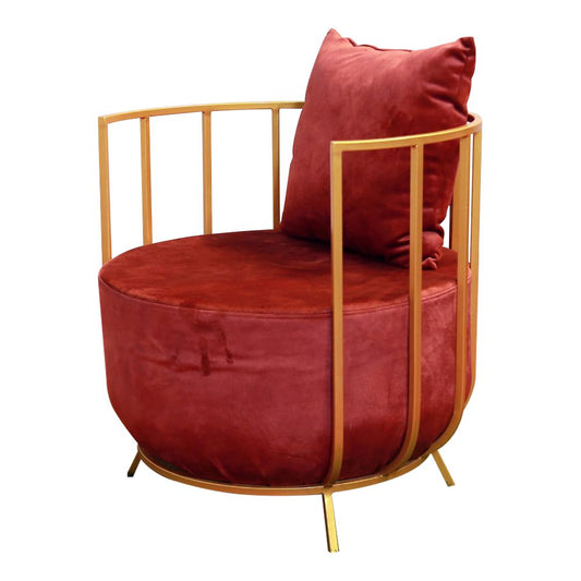 Upholstered Chair in Metal Frame