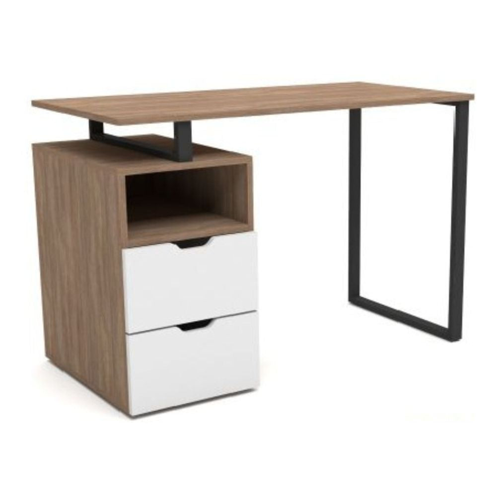 SRK Grady Engineered Wood Study Table, Writing Desk, Computer Desk, Study Desk, Office Desk, Small Office Table, Laptop Table with Drawer, Computer Table wirh metal frame