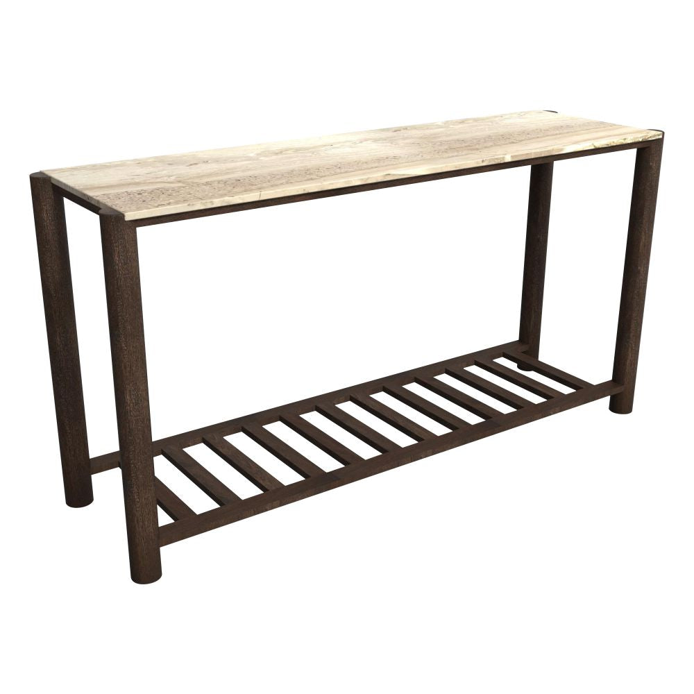 Marble Veneer Wooden Console Table Sofa Table Drawers Cabinets For Living Room