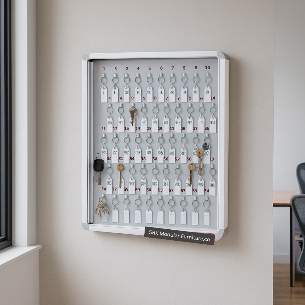 Wall-Mounted Key Storage Cabinet | 48-Key Organizer Box | SRK Modular Furniture
