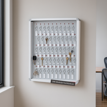 Wall-Mounted Key Storage Cabinet | 48-Key Organizer Box | SRK Modular Furniture