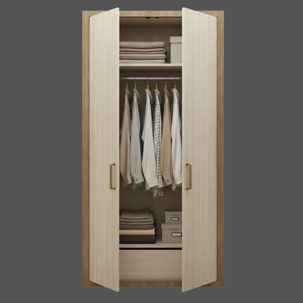 Modern Wooden Wardrobe – Spacious, Stylish & Durable Storage for Your Home
