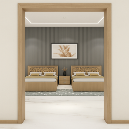 Cane Harmony Bed with Side Table