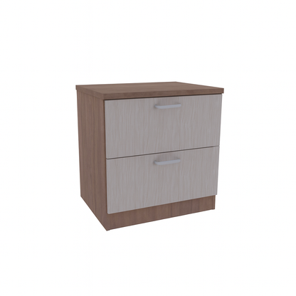 Contemporary Wooden Bed King with Side Table